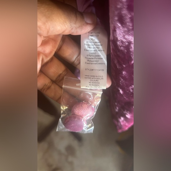 ADELYN RAE: Faux Crushed Velvet Purple Rain Suit Jacket:EC/NWOT - Picture 6 of 7